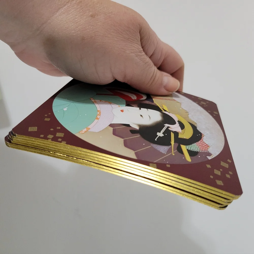 Japanese Bijinga Coaster Set of 6